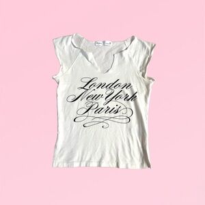 london new york paris baby tee